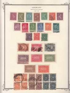 Germany - 1919/1923 Inflation stamp collection on Scott pages