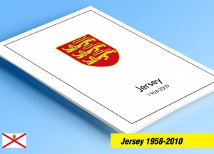 COLOR PRINTED GB JERSEY 1958-2010 STAMP ALBUM PAGES (198 illustrated pages)