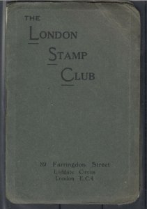 GB 1928/29 London Stamp Club Membership Book/Programme  JK3400