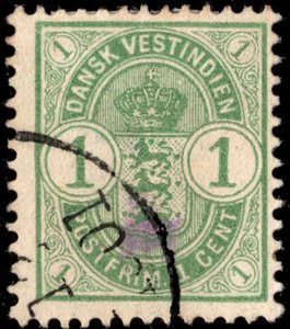 Danish West Indies Scott 21 Used.