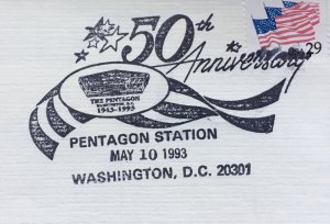 US Pentagon 50th Anniversary Cover