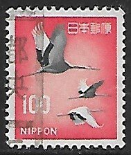 Japan # 888A - Red-crowned Cranes - used.....{GR47}