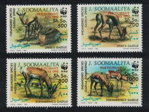 Somalia WWF Antelopes Ovpt 'Rio 1992' 4v 1992 MNH MI#444-447