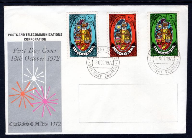 Rhodesia 318-320 Christmas U/A FDC