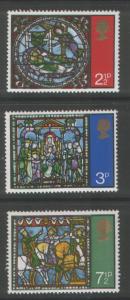 Great Britain 1971 Christmas Set of (3) Scott #661-63