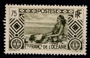 French Polynesia Scott 100 MH* stamp from the 1939-40 Long set  nicely centered