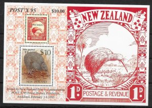 NEW ZEALAND 1995 POST'X SHEET MNH
