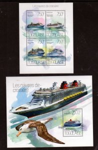 TOGO 2013 CRUISE SHIPS MINT VF NH O.G M/S4 + S/S (26TO)