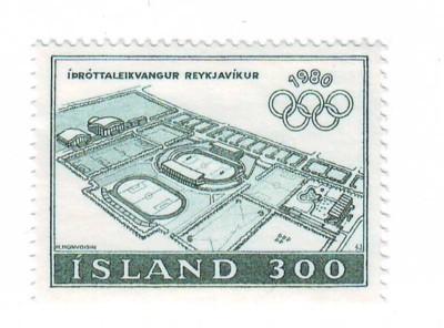 Iceland Sc531 1980 sports complex stamp mint