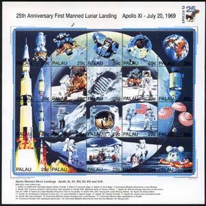 PALAU 1994 - Scott# 337 Sheet-Moon Landing NH