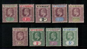 St.Vincent #71-79  Mint  Scott $179.00