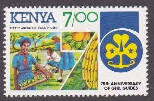 Kenya # 332, Girl Guides 75th Anniversary, NH, 1/3 Cat