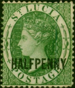 St Lucia 1882 1/2d Green SG25 Fine Unused