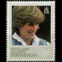 FALKLAND IS.DEPEND. 1982 - Scott# 1L73a Diana Set of 1 NH