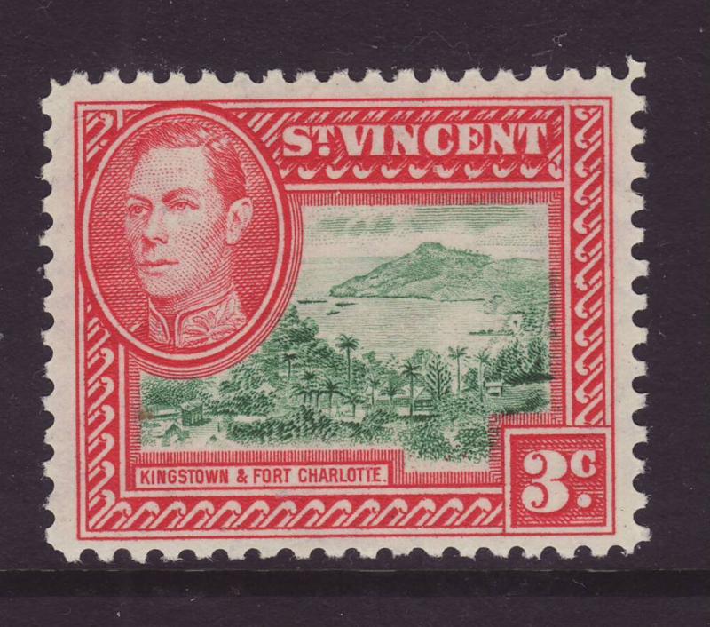 1949 St Vincent 3c Kingstown & Fort Charlotte Mint