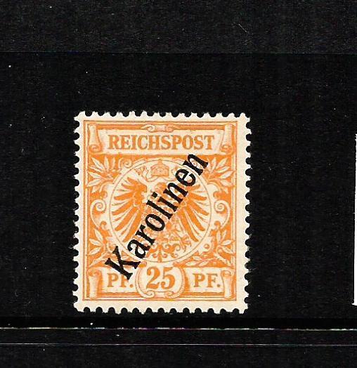 CAROLINE ISLANDS  1899-00  25pf  ORANGE     MH   SG 5 