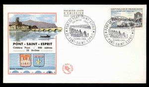 France 1966 Rhone Bridge FDC