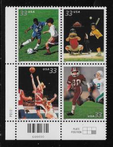 UNITED STATES SC# 3402a PL# B/4 LL VF/MNH