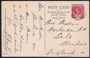 SIERRA LEONE 1912 postcard of Lighthouse used to UK ex Freetown............B1463