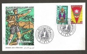 1966 Algeria Boy Scout Arab Jamboree FDC thermograph