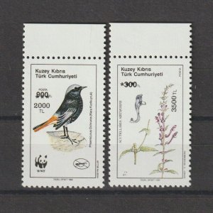 CYPRUS/TURKISH CYPRUS 1994/5  WWF SG 389/3941 MNH