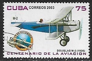 Cuba # 4360 - Airplane Douglas M2 - unused / CTO....{R15}