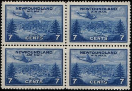 Canada NFLD Scott C19 Airmail MLH EF Block 