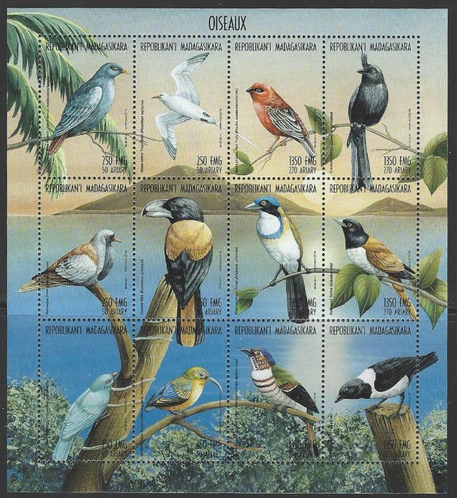 Madagascar #1397 MNH Sheet of 12 Birds