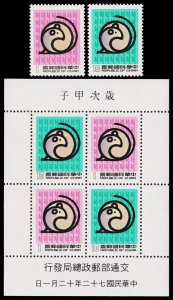 Republic of China - Taiwan Scott 2390-2391, 2391a SS (1983) Mint NH VF C