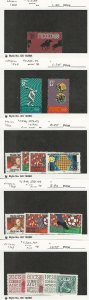 Mexico, Postage Stamp, #C338 Hinged, C341//C349 Mint LH, 1968-69, DKZ