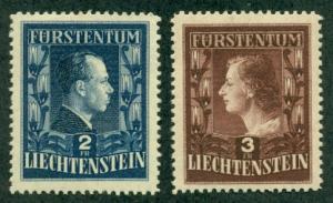 Liechtensein #259-260  Mint VLH  Scott $175.00