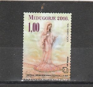 Bosnia & Herzegovina  (Croat) Scott#  336  Used  (2016 Apparition Virgin Mary)