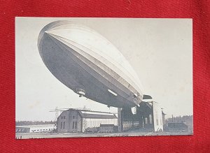 WW2 WWII German Third Reich postcard Luftpost Zeppelin airship LUFTPOST airmail