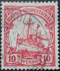 German South West Africa 1906 Ten Pfennig with KOLMANNSKUPPE postmark