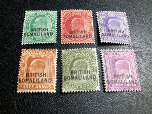 British Somaliland Scott 21-26 Mint
