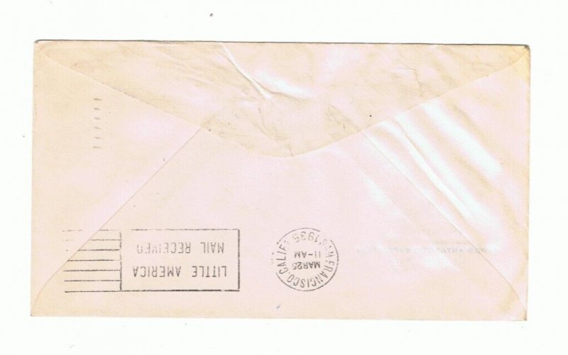 Scott #733 Mellone 14  Grimsland delayed cover from Little America