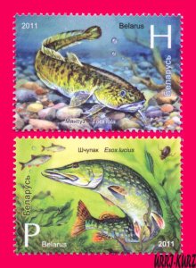 BELARUS 2011 Nature Fauna Fish Burbot & Pike 2v Sc780-781 Mi870-871 MNH