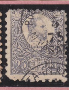 HUNGARY, 1871 Engraved, 25k. Dull Lilac, used.