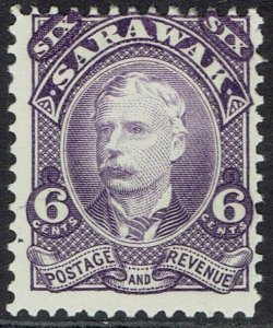 SARAWAK 1895 RAJA BROOKE 6C