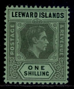 LEEWARD ISLANDS GVI SG110ba, 1s grey & black/emerald, LH MINT. Cat £24.