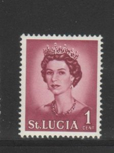 ST. LUCIA #182  1964  1c  QEII      MINT VF NH O.G