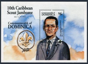 Dominica 1711, MNH. Michel 1875 Bl.270. Carib Scout Jamboree, 1994. Sorhaindo.