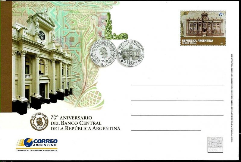 PS-165 ARGENTINA 2005 P STATIONARY CENTRAL BANK NUMISMATICA  UNUSED