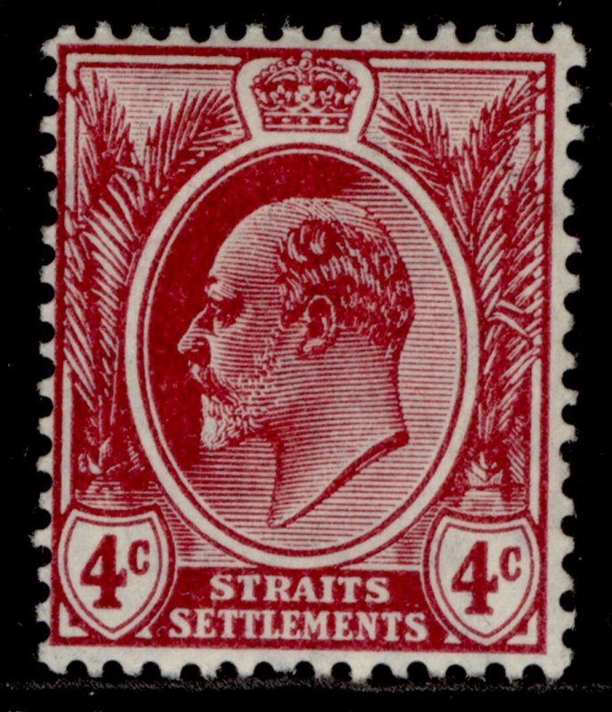 MALAYSIA - Straits Settlements EDVII SG156, 4c claret, LH MINT. 