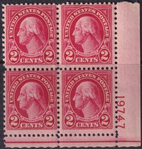 #634A Mint NH, F-VF, Plate number block of 4 (CV $3,000) (CV $600 - ID42532) ...