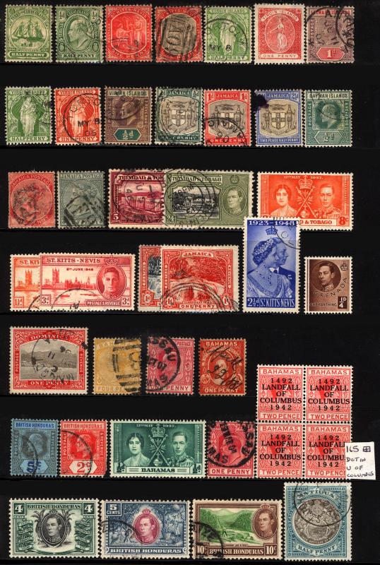 British Caribbean 1860-1942 Mint & Used Queen Victoria-King George VI 38 items