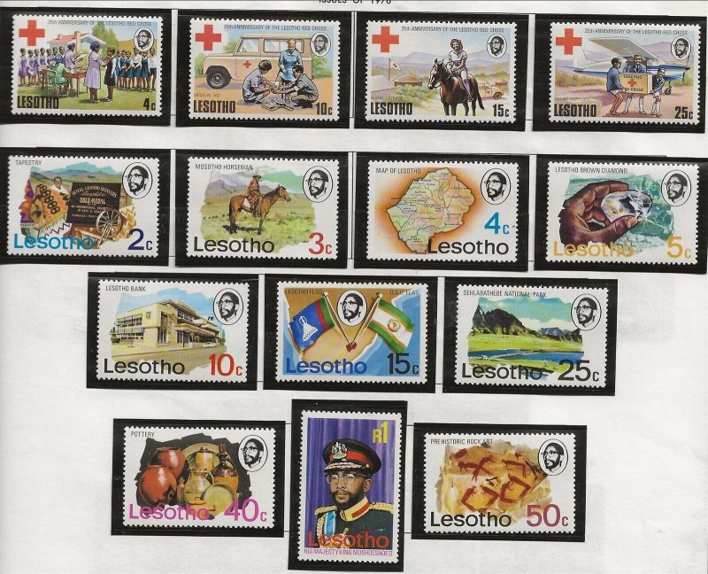 LESOTHO Sc 195-209 NH issue of 1976 - LOCAL LIFE