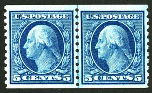 U.S. #458 MINT LINE PAIR OG LH