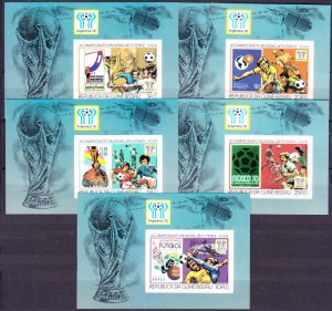 1978 Guinea-Bissau 464b/B90b-468b/B94b 1978 FIFA World Cup in Argentina 50,00 €