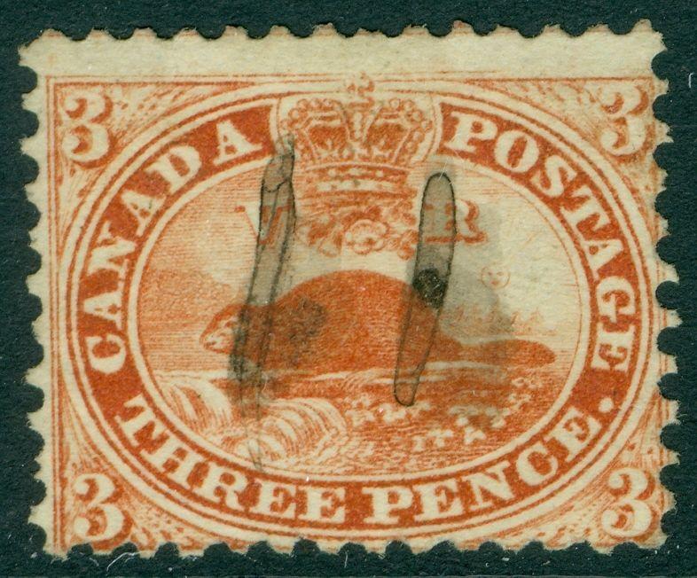 EDW1949SELL : CANADA 1858 Scott #12 Used Scarce sound stamp PSAG Cert. Cat $1300